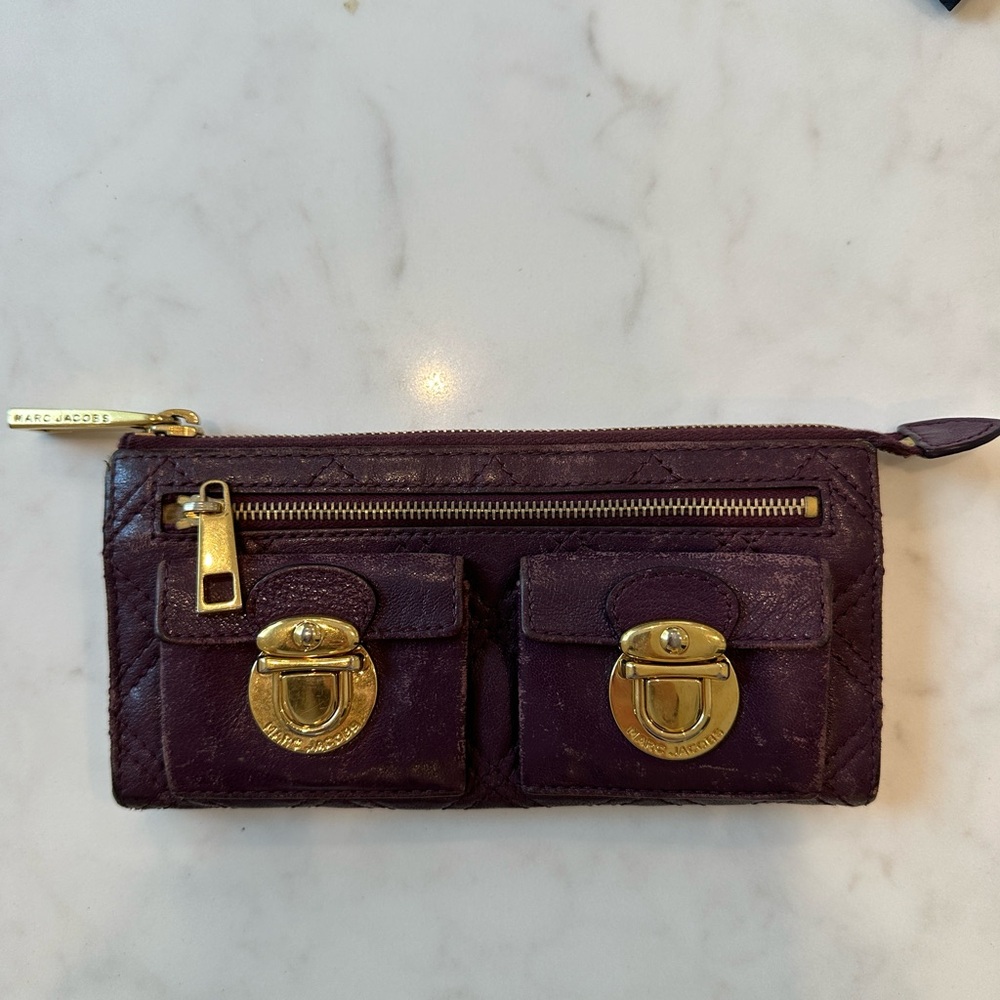 Marc Jacobs Purple Leather Wallet